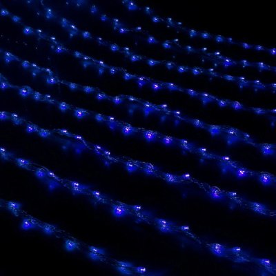 Гирлянда "Дождь" улич. Ш:2 м, В:6 м, Н.С. LED-1500-220V, контр. 8 р, СИНИЙ 
