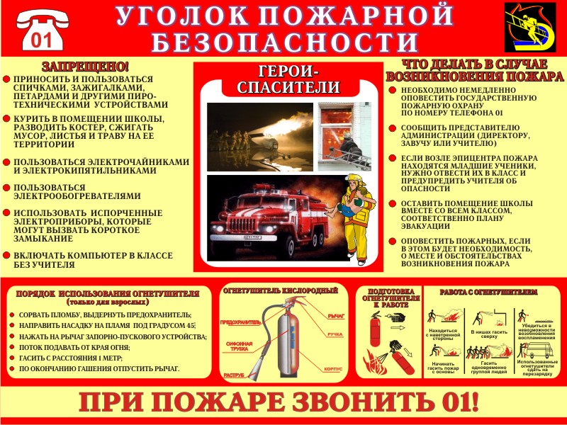 Уголок пожарной безопасности
